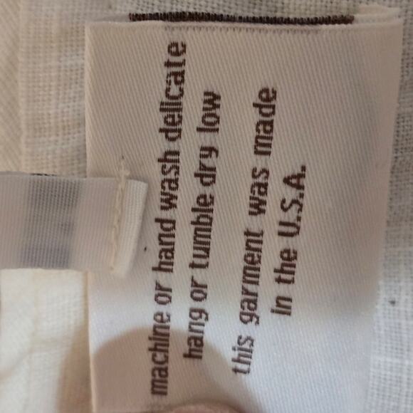 Heart's Desire by Mary‎ Grace White Raw Linen and Lace Boho Tunic Size Medium - Picture 7 of 8